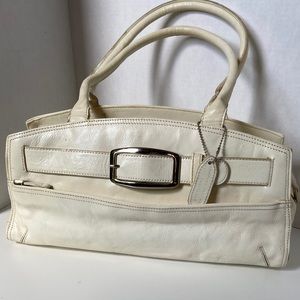 Vintage White leather bag